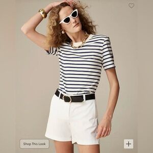 NWT!! J. Crew Women's White 7" stretch chino short SIZE 4